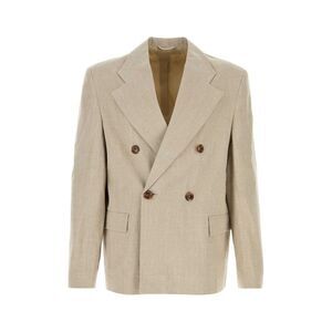 Sefr Men Beige Linen Donovan Blazer